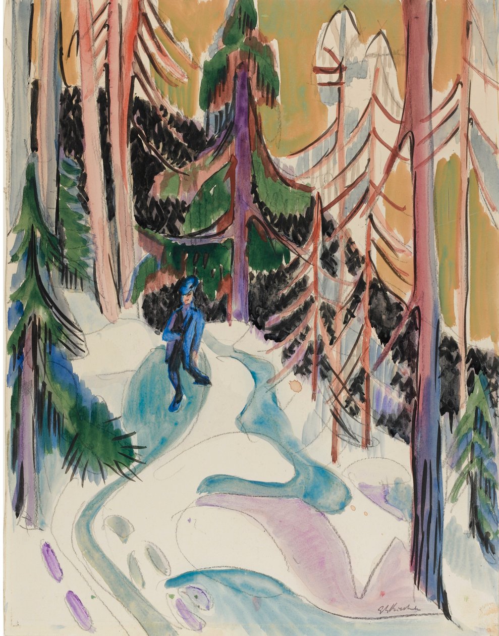 Séta az erdőben alkotó: Ernst Ludwig Kirchner