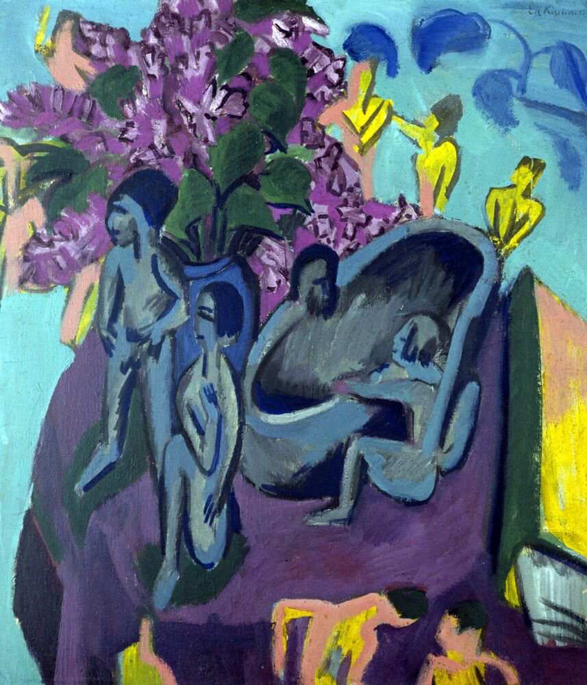 Csendélet szobrászattal alkotó: Ernst Ludwig Kirchner