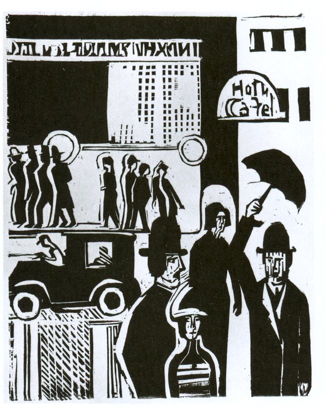 Út az esőben alkotó: Ernst Ludwig Kirchner