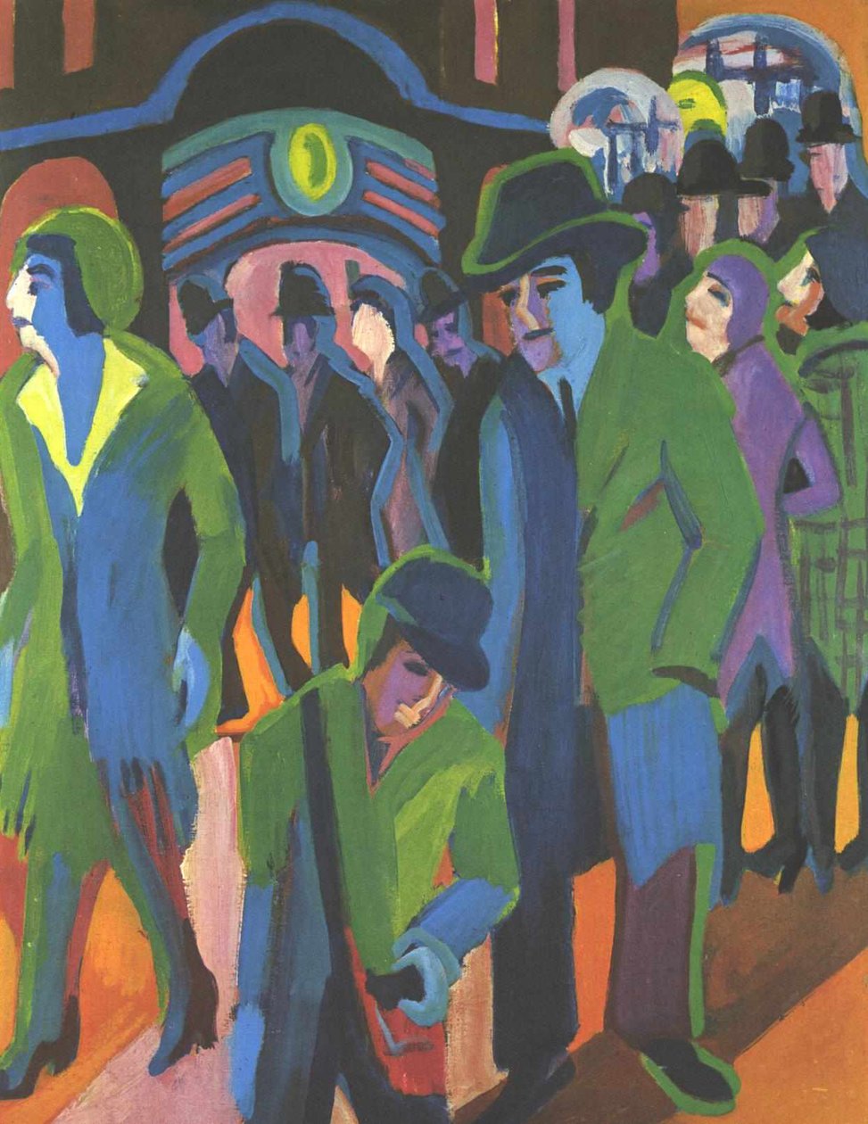 Utca járókelőkkel alkotó: Ernst Ludwig Kirchner
