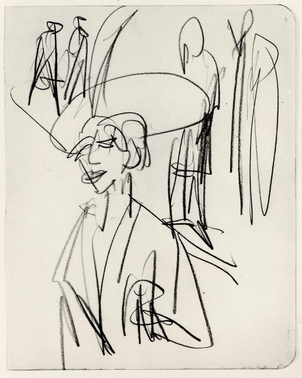 Tanulmány a vörös cocotte -ról alkotó: Ernst Ludwig Kirchner