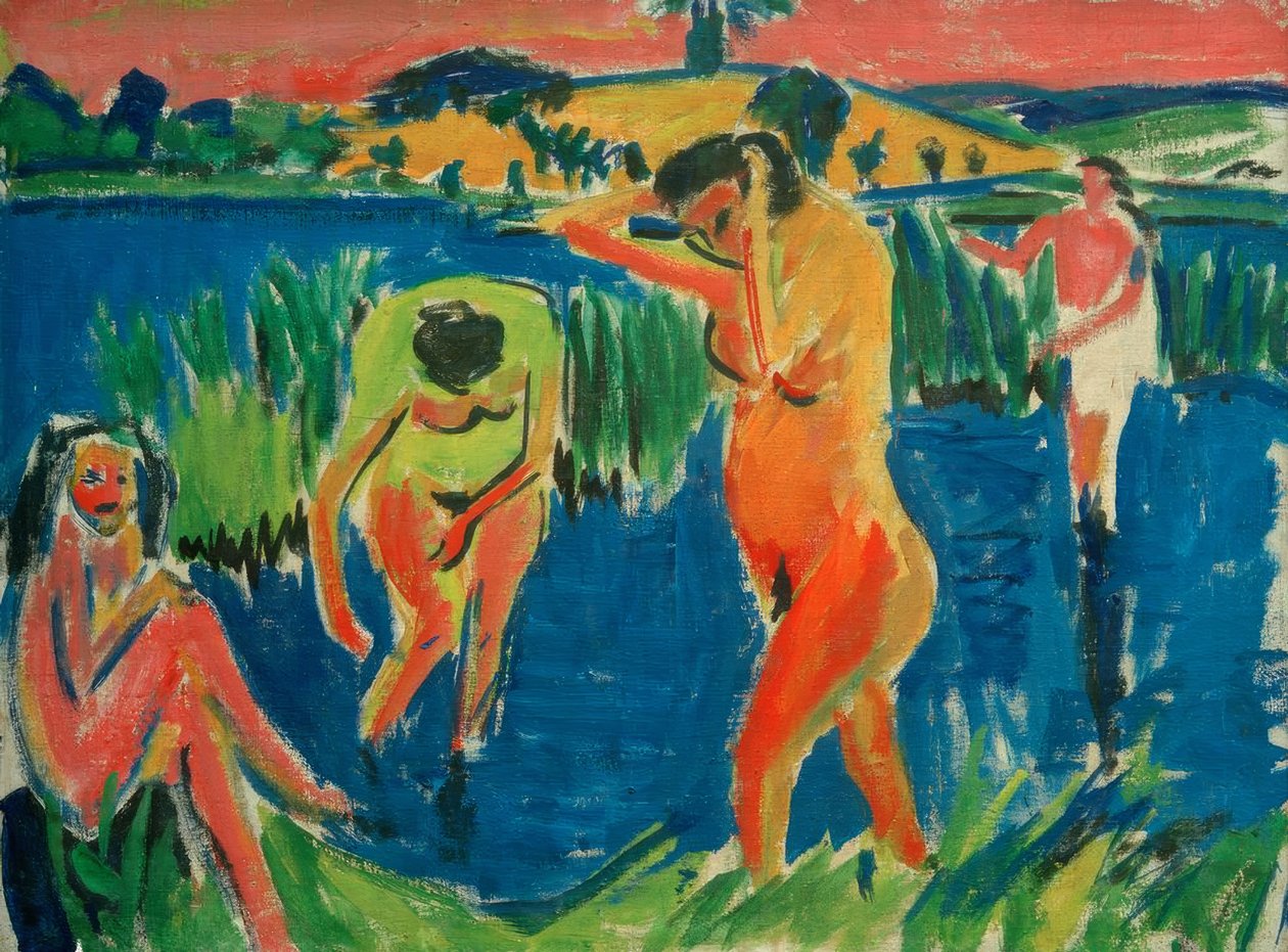 Négy fürdőző alkotó: Ernst Ludwig Kirchner
