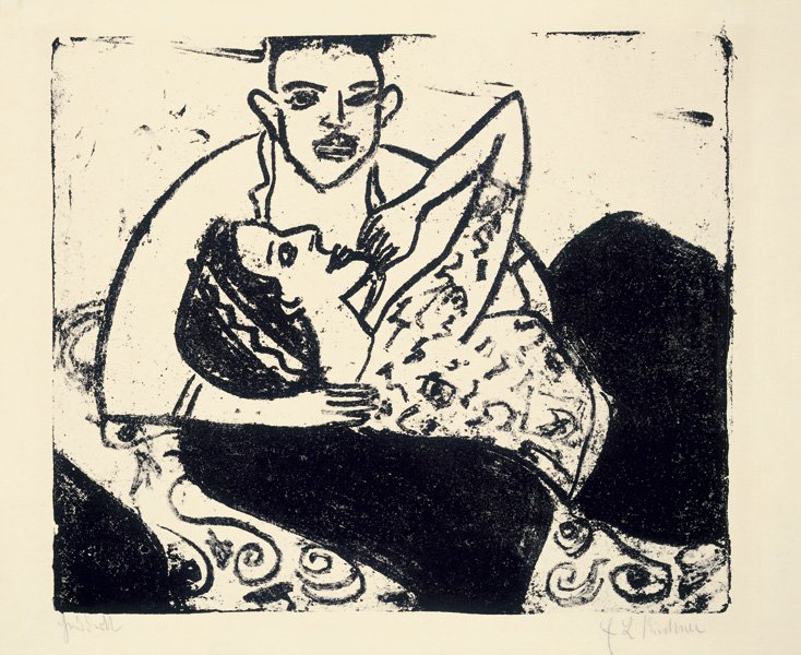 Hirdető lány alkotó: Ernst Ludwig Kirchner