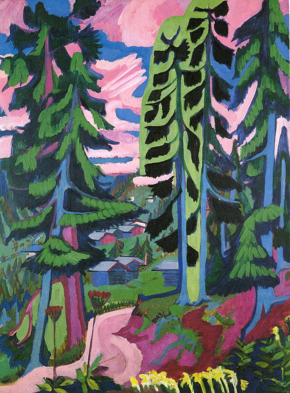 Wildboden, Bergwald alkotó: Ernst Ludwig Kirchner