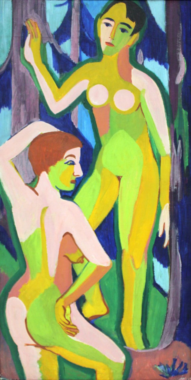 Két akt az erdőben alkotó: Ernst Ludwig Kirchner