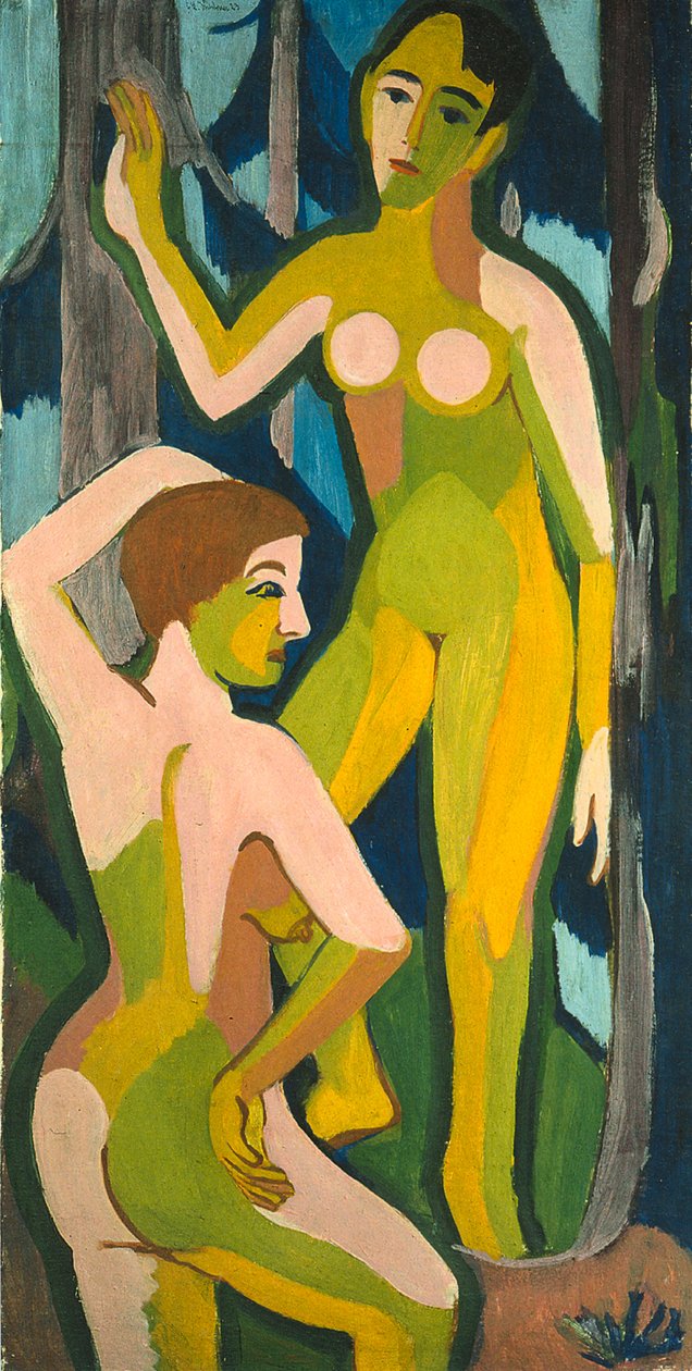 Két akt az erdőben alkotó: Ernst Ludwig Kirchner