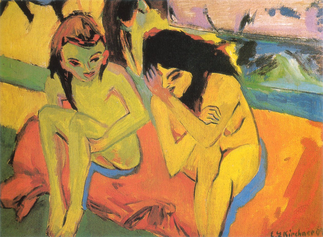 Két lány alkotó: Ernst Ludwig Kirchner