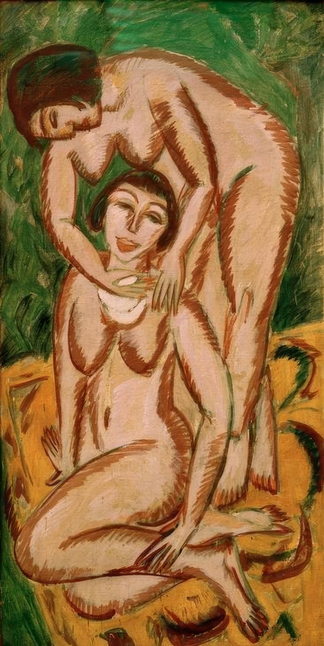 Két női akt portré formátumban alkotó: Ernst Ludwig Kirchner