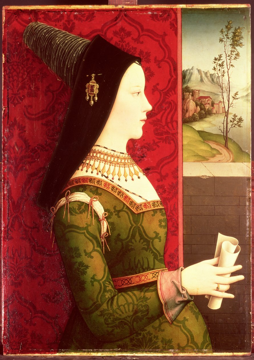 Burgundi Mária (1457-82), Bátor Károly burgundiai herceg (1433-77) leánya, I. Maximilián osztrák császár (1459-1519) felesége és I. Fülöp spanyol király (1478-1506) anyja. alkotó: Ernst Maler