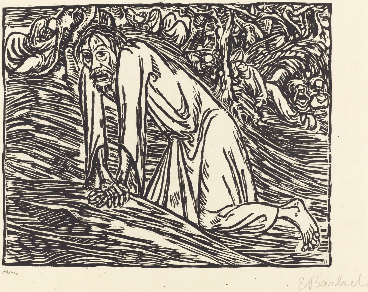 Krisztus a Gecsemánéban alkotó: Ernst Barlach