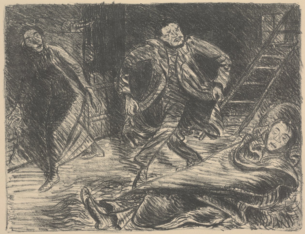 Desperate Dance, illusztráció a "Der Arme Vetter (A szegény unokatestvér)" című darabhoz alkotó: Ernst Barlach