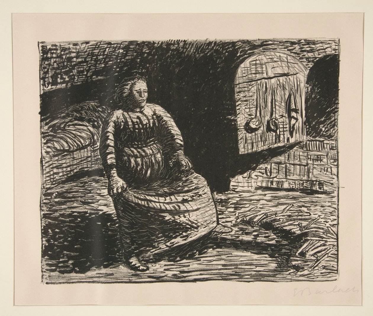 Nő a kandallónál alkotó: Ernst Barlach