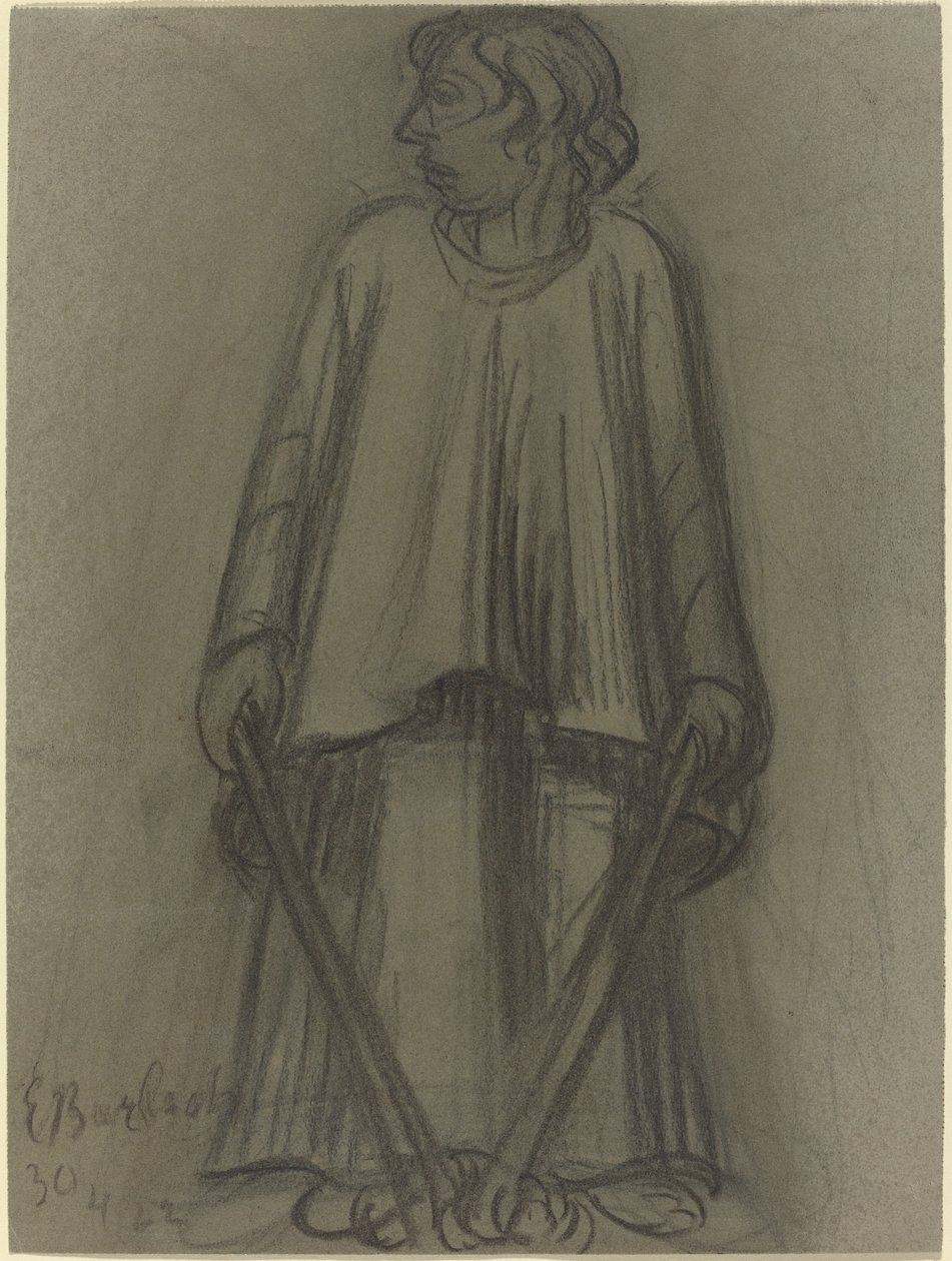 Álló alak kialudt fáklyákkal alkotó: Ernst Barlach