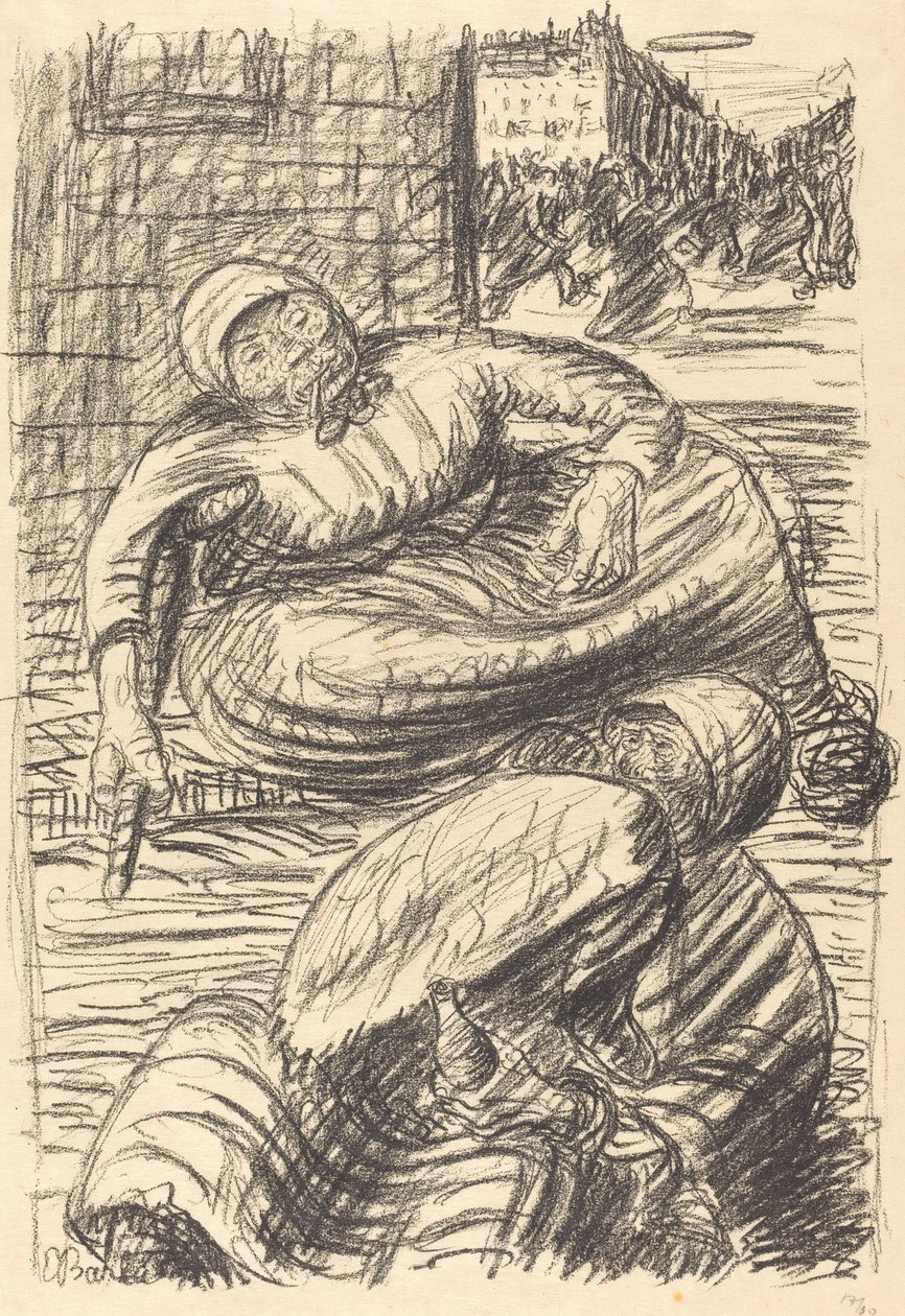 Utca Varsóban alkotó: Ernst Barlach