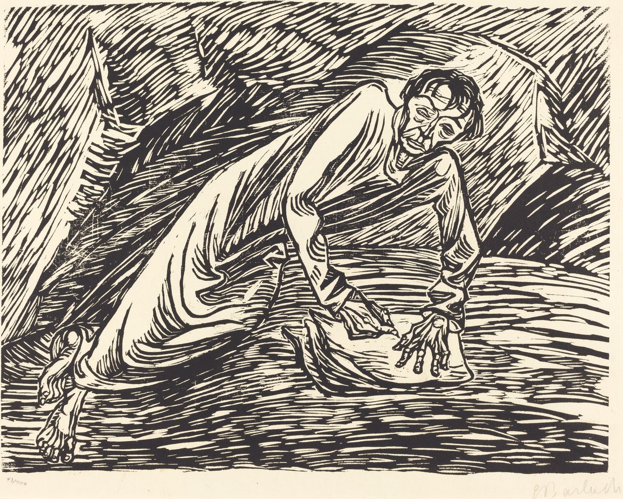 Az író próféta (Szent János Pátmoszon) alkotó: Ernst Barlach