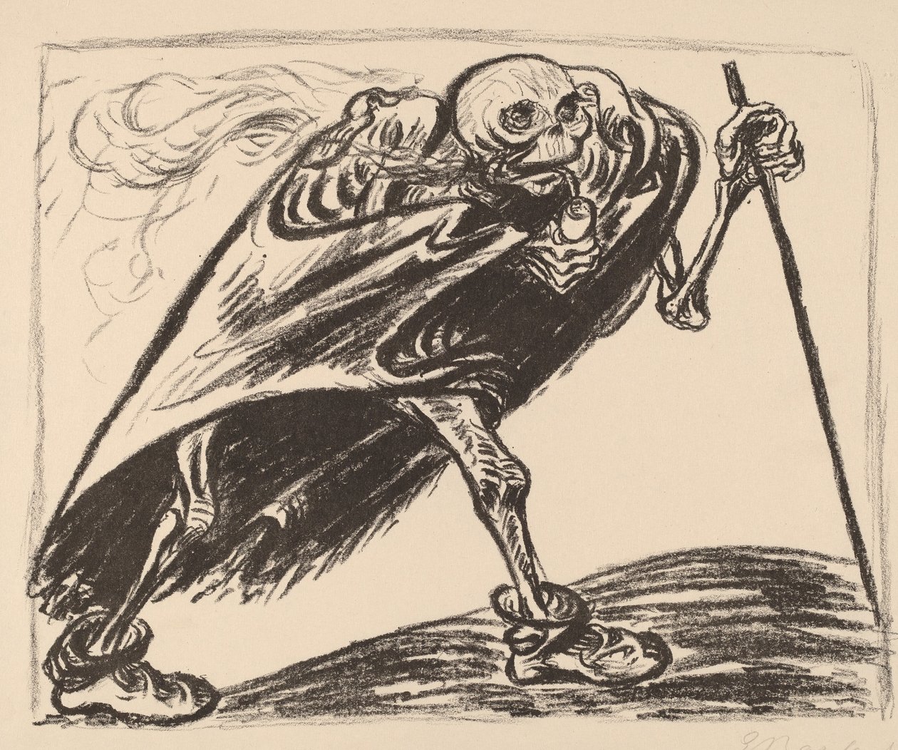 Vándor halál, 1923. alkotó: Ernst Barlach