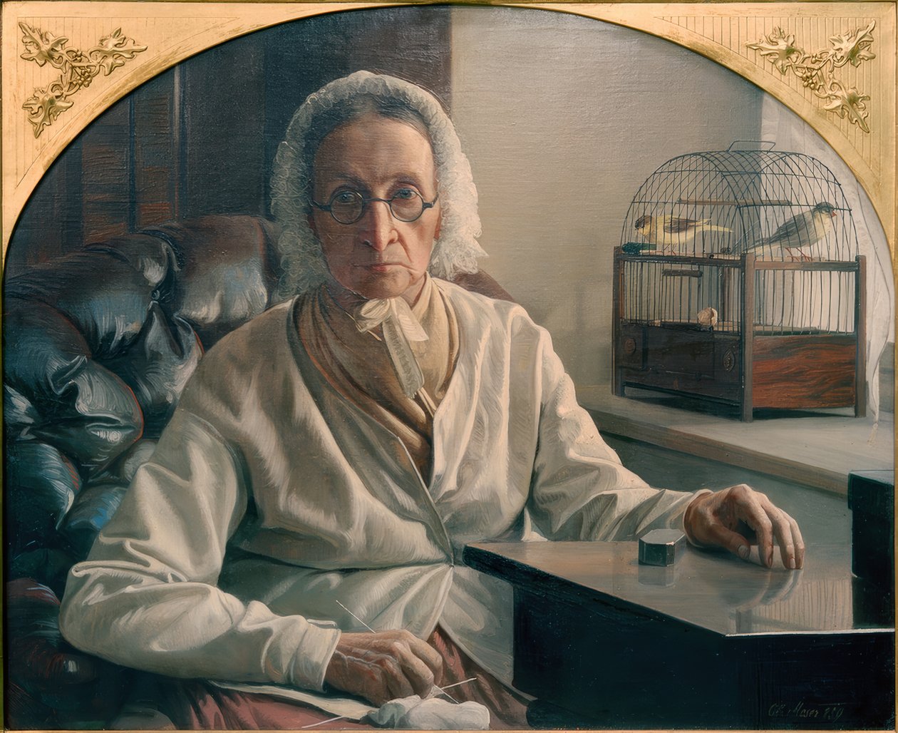 A művész édesanyjának portréja alkotó: Ernst Christian Moser
