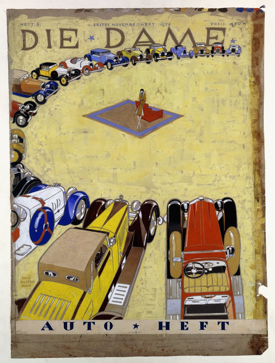A „The Lady Auto Magazine First November Magazine 1932” magazin borítóterve alkotó: Ernst Deutsch Dryden