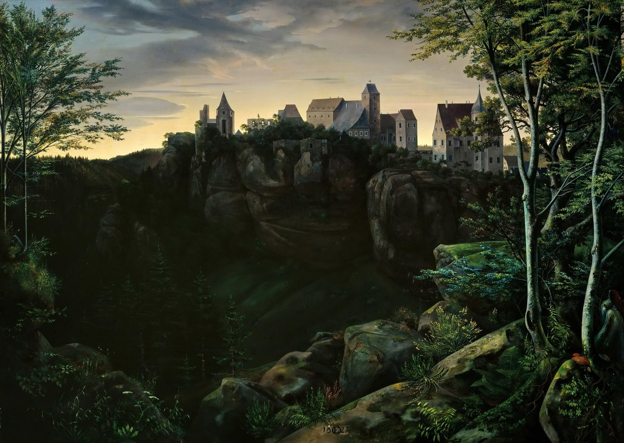 Hohnstein kastély a szászországi Svájcban alkotó: Ernst Ferdinand Oehme