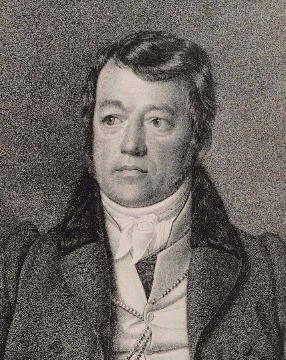 Friedrich Schneider orgonaművész és zeneszerző portréja 1786-1853, c. 1840. alkotó: Ernst Friedrich Oldermann