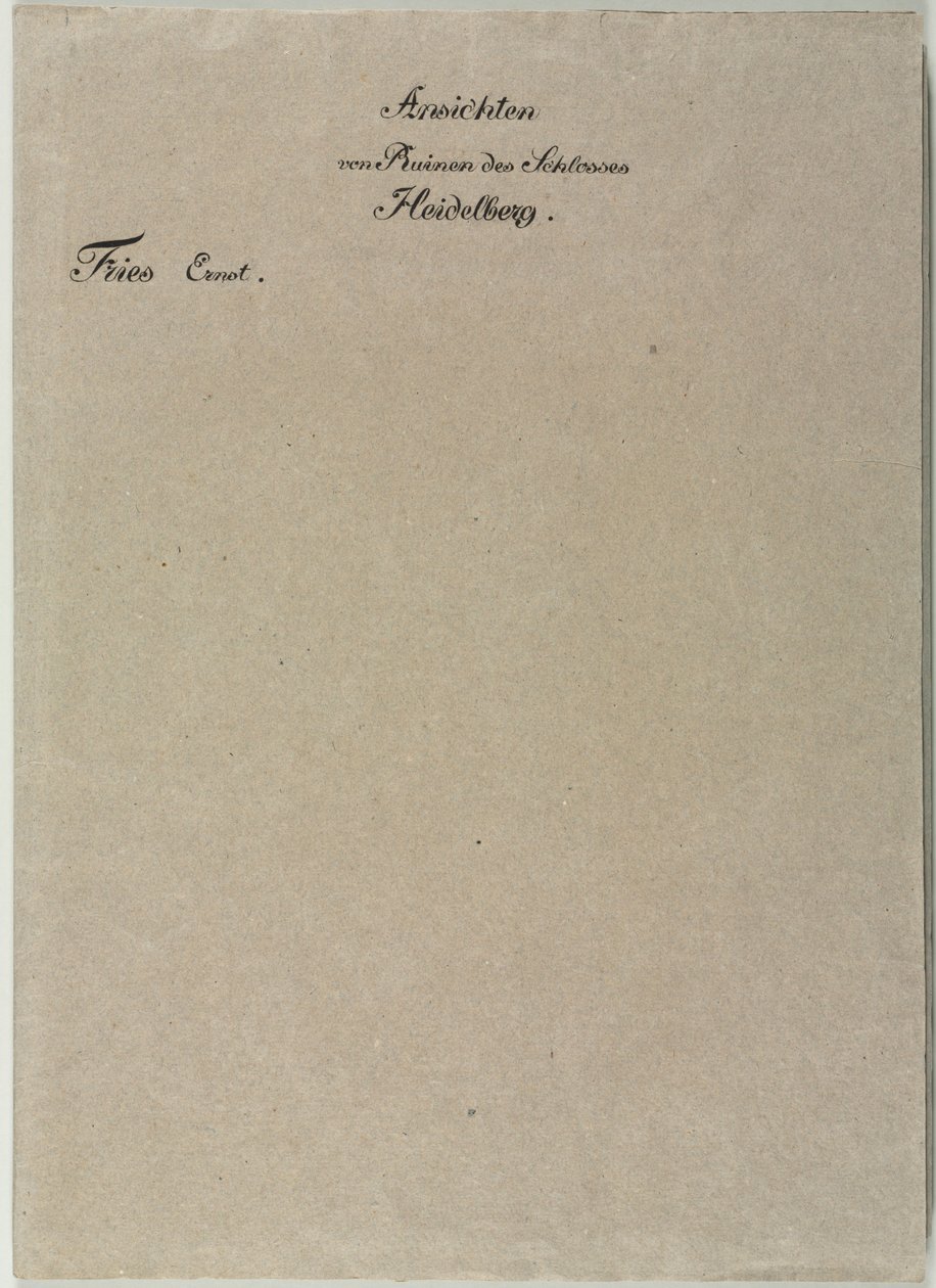 A heidelbergi kastély hat képe: Wrapper, 1820. alkotó: Ernst Fries