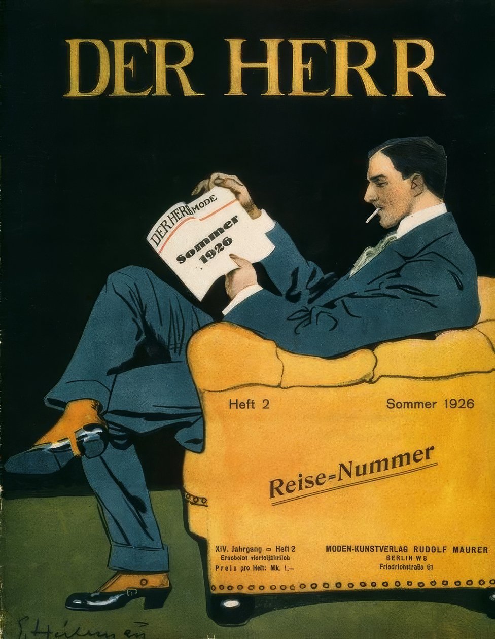 Az úriember / divat 1926 nyara alkotó: Ernst Heilemann