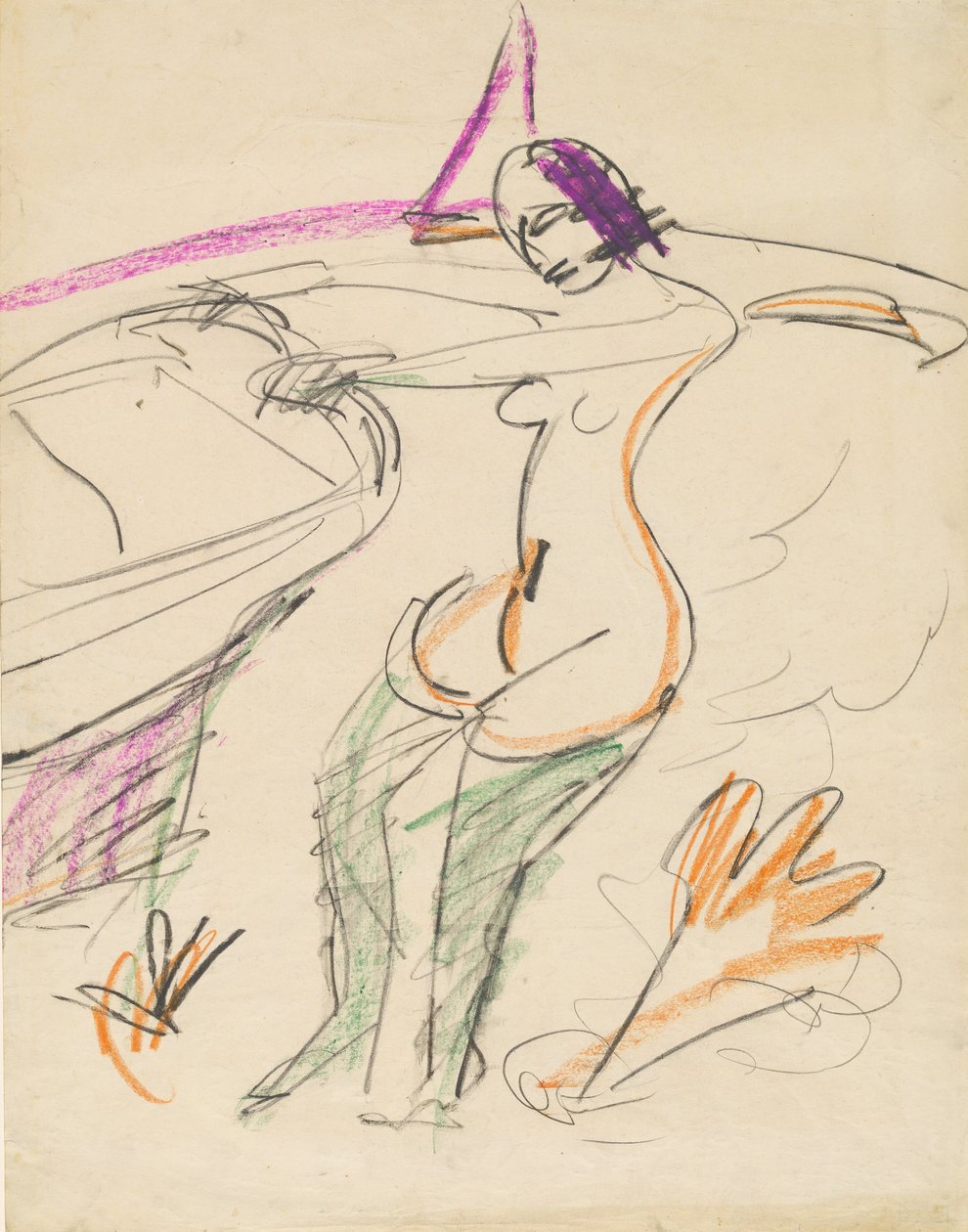 Fürdő, 19121913. alkotó: Ernst Ludwig Kirchner