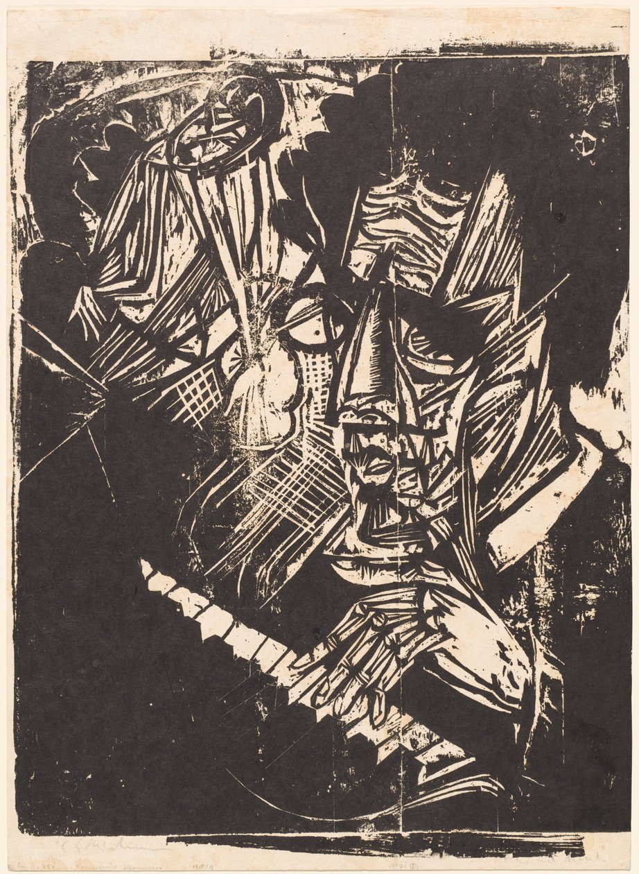 Klemperer zeneszerző, 1916. alkotó: Ernst Ludwig Kirchner