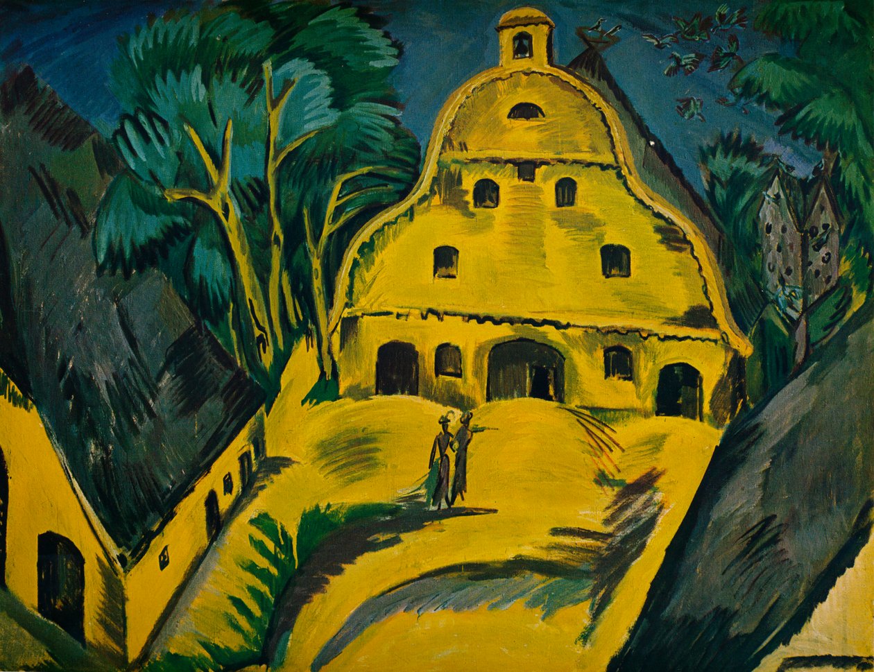 "Fehmarn farm", 1913 alkotó: Ernst Ludwig Kirchner