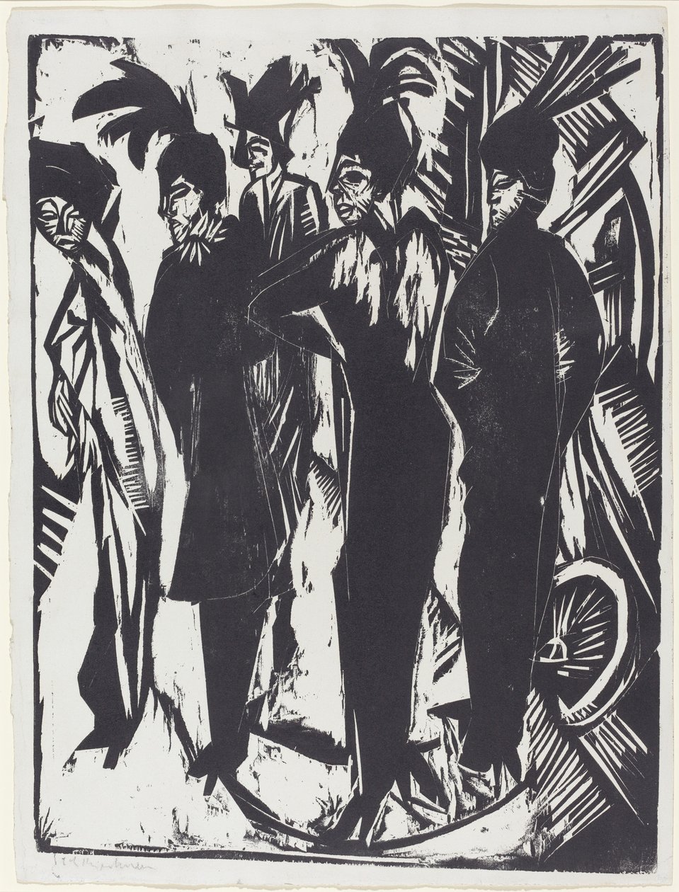 Öt nő az utcán, 1914. alkotó: Ernst Ludwig Kirchner