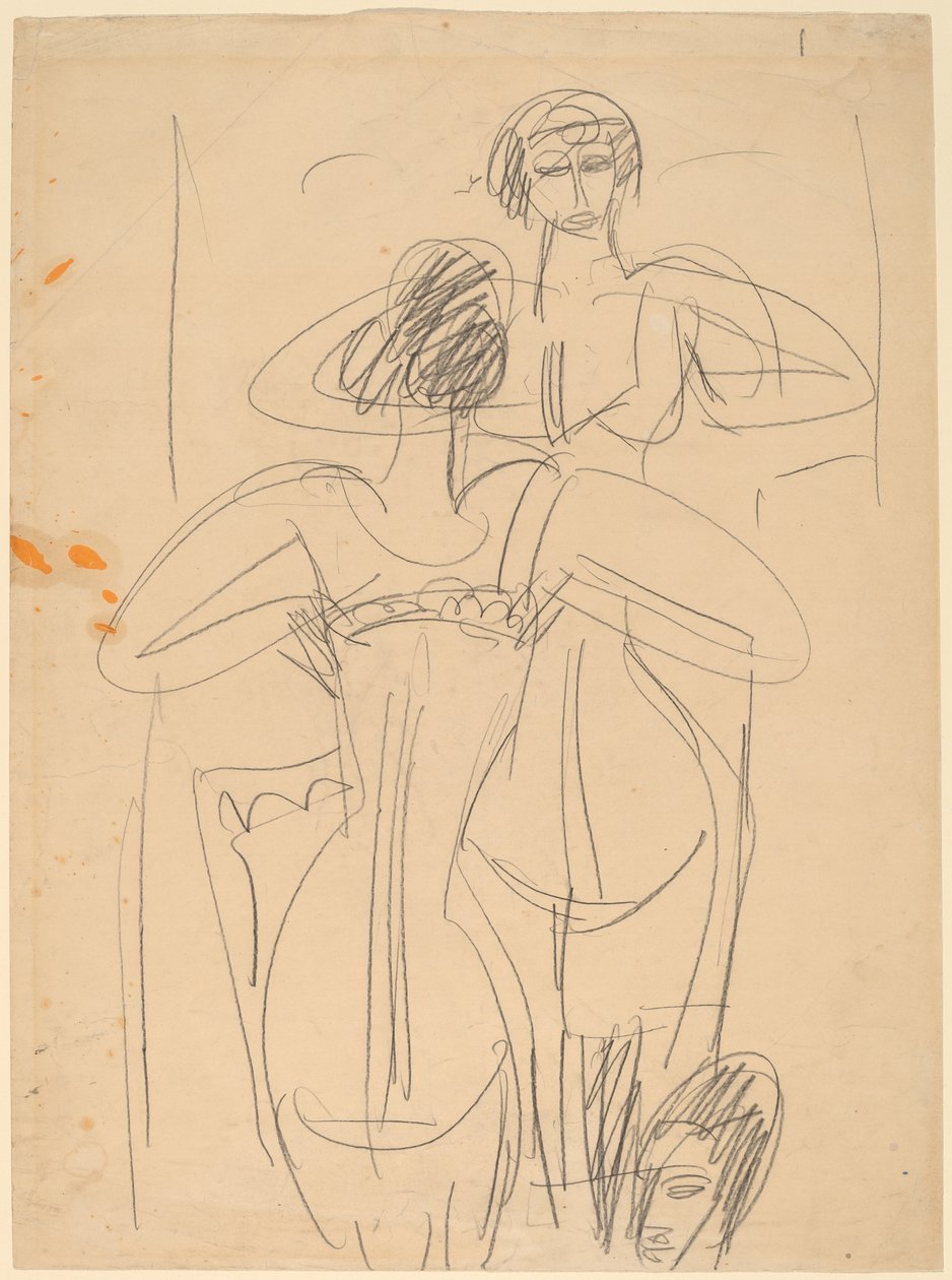 Lány tükör előtt, 19121913. alkotó: Ernst Ludwig Kirchner