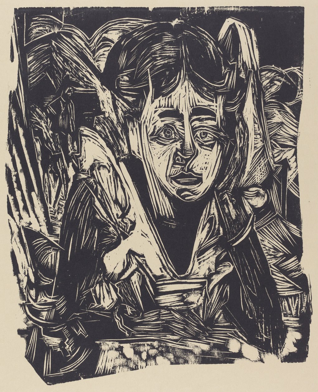 Lány álmodik, 1918. alkotó: Ernst Ludwig Kirchner