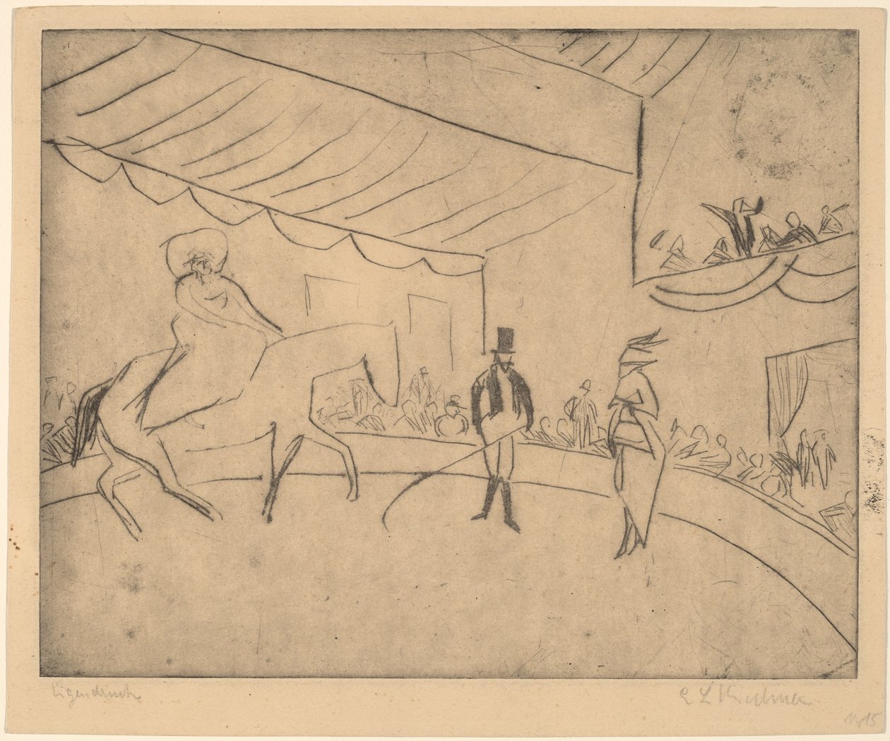 Hippodrom, 1910. alkotó: Ernst Ludwig Kirchner