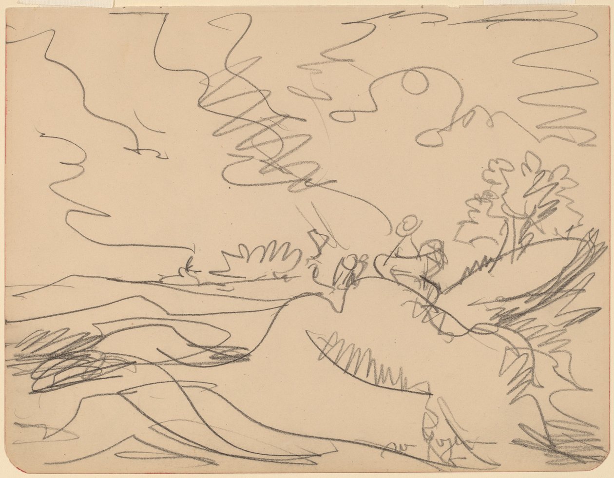 Táj a Taunusban, 1916. alkotó: Ernst Ludwig Kirchner
