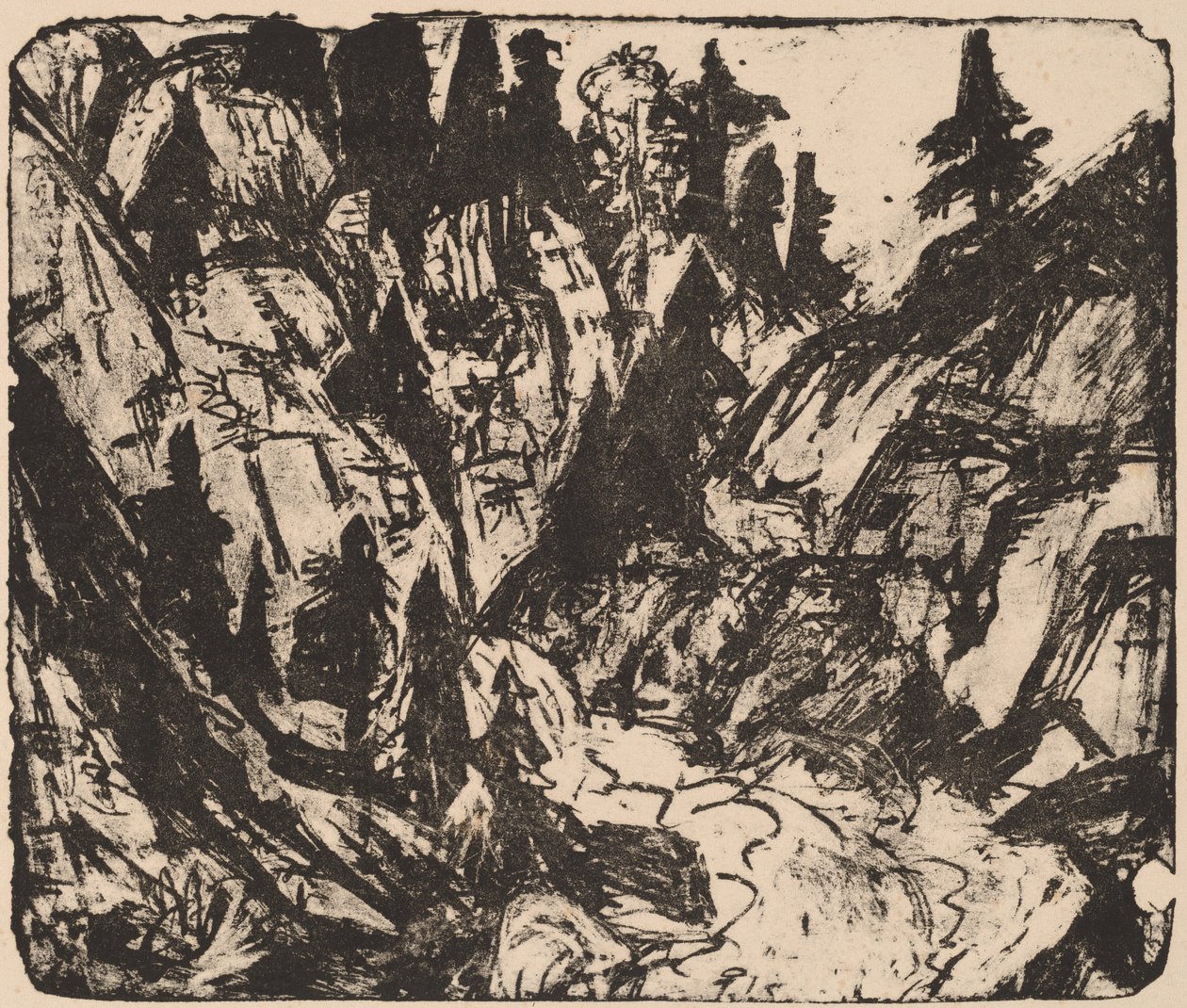 Rocky Stream, 1919. alkotó: Ernst Ludwig Kirchner
