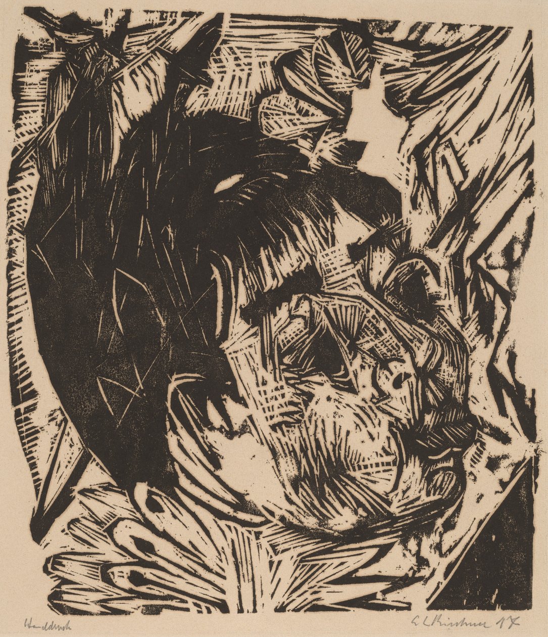 Schaxel professzor felesége, 1917-1918. alkotó: Ernst Ludwig Kirchner