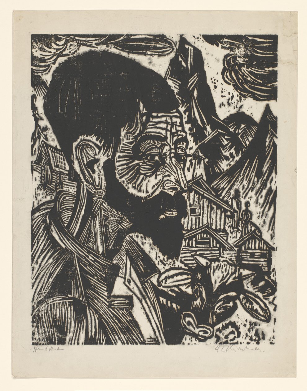 Sennkopf (Martin Schmied) (eredeti cím) alkotó: Ernst Ludwig Kirchner (signed by artist)