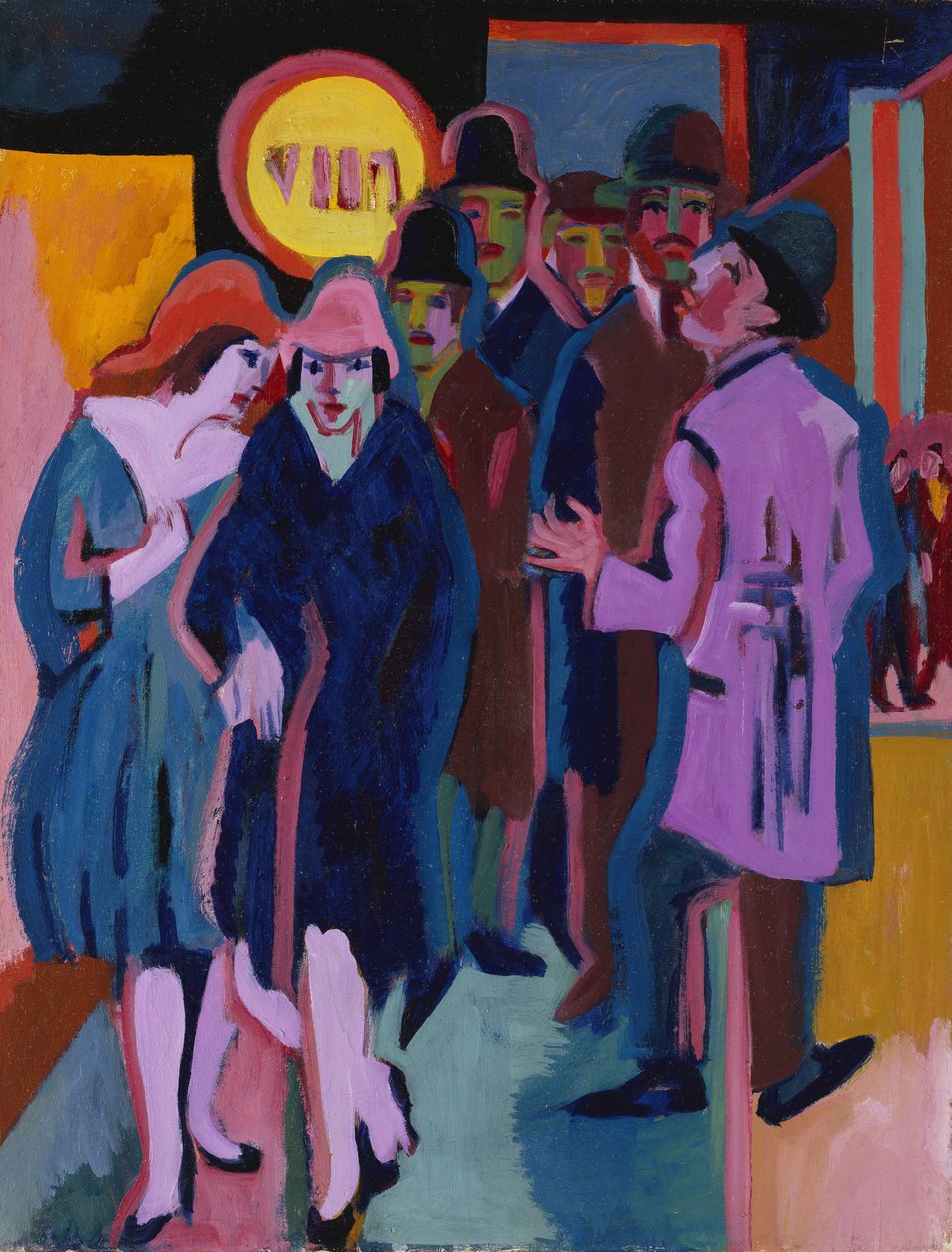 Egy éjszakai utcai jelenet, 1925 alkotó: Ernst Ludwig Kirchner