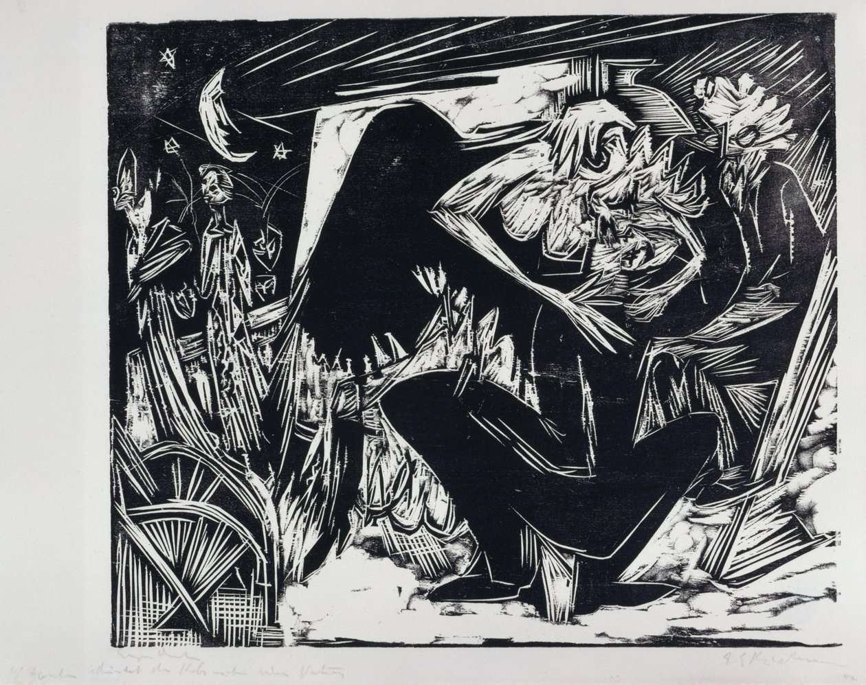 Absalom meggyalázza a szajhákat alkotó: Ernst Ludwig Kirchner