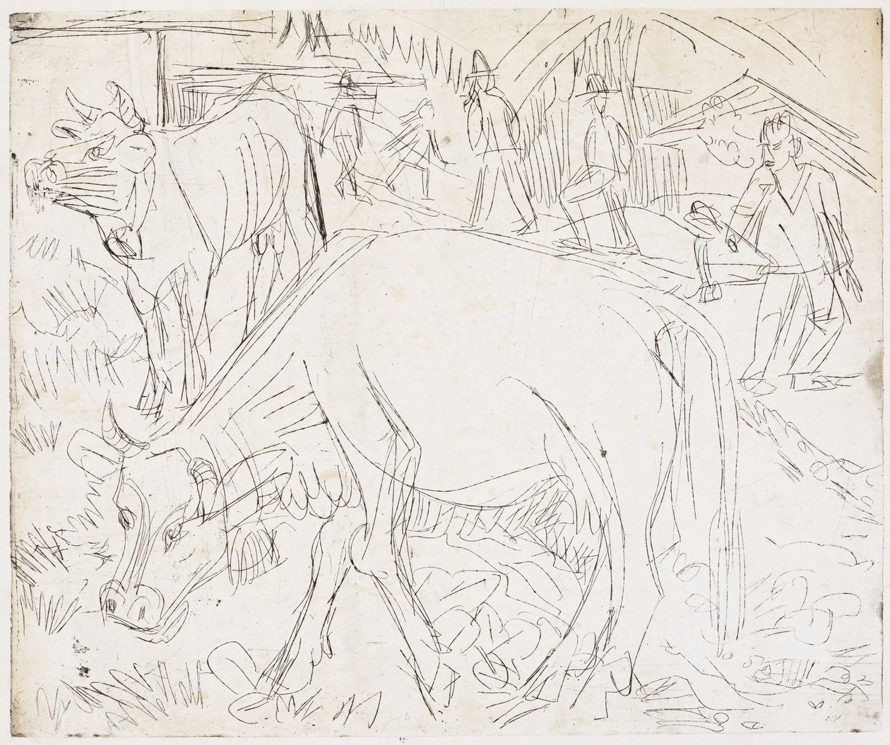 Alpesi jelenet alkotó: Ernst Ludwig Kirchner