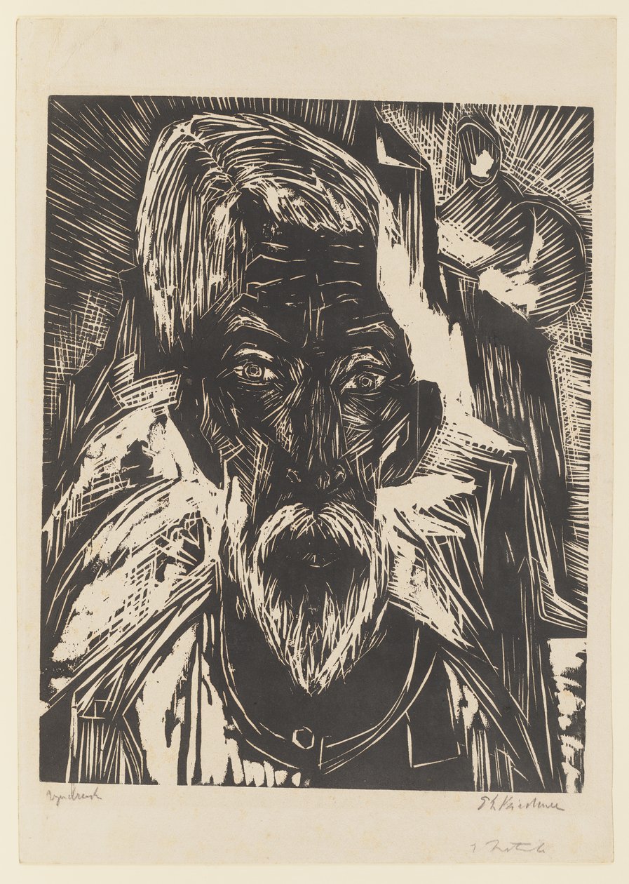 Öreg paraszt - Senn R. feje alkotó: Ernst Ludwig Kirchner