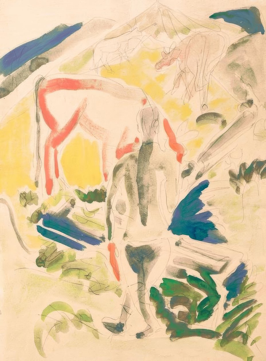 A Stafelalp szökőkútnál alkotó: Ernst Ludwig Kirchner