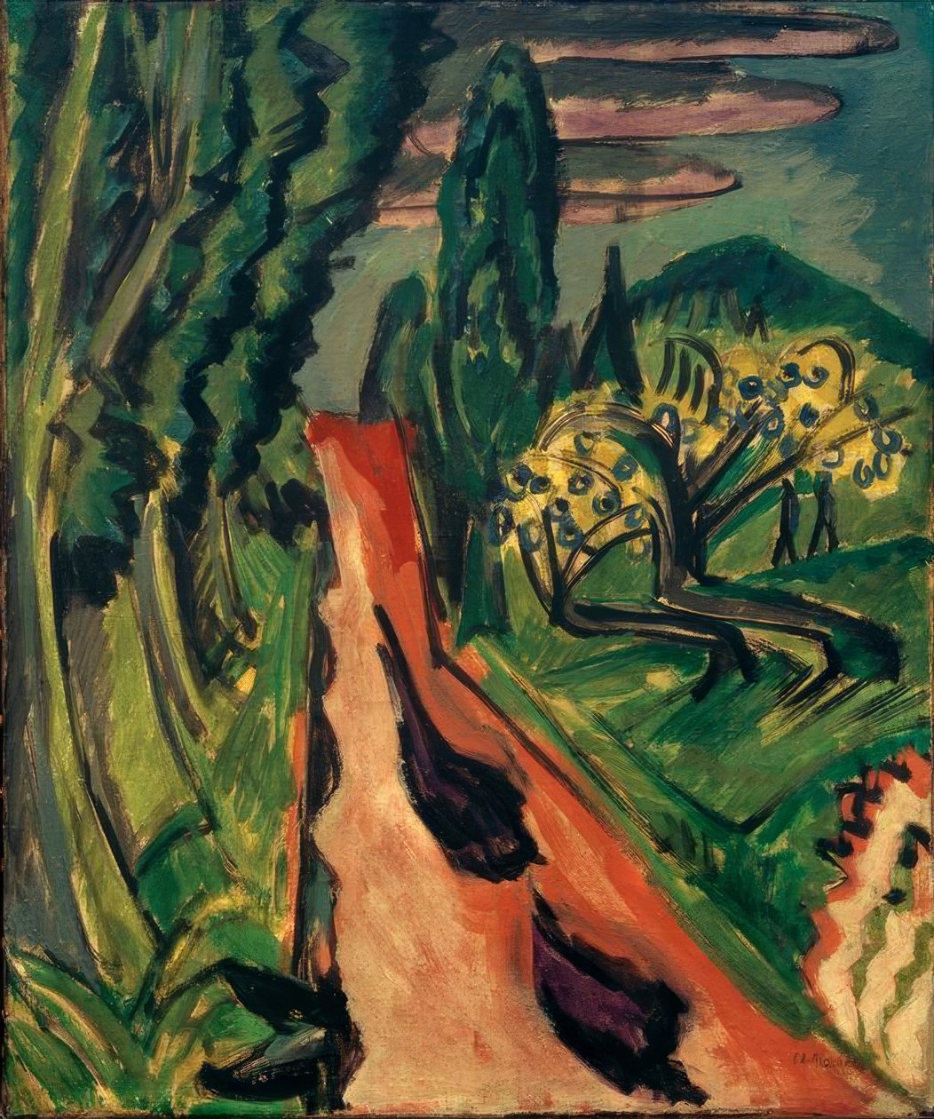 Autópálya a Taunusban alkotó: Ernst Ludwig Kirchner