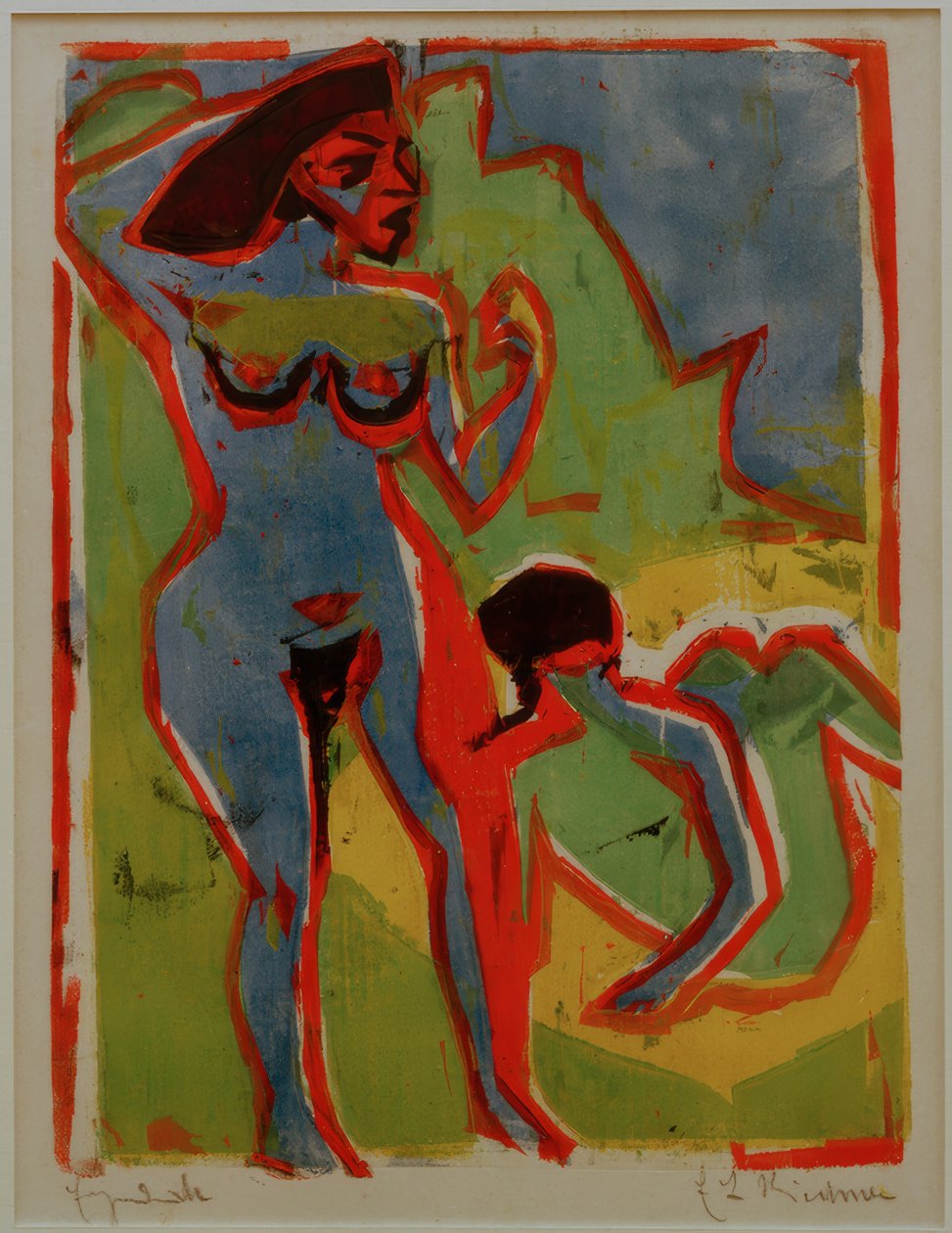 Fürdőző nők Moritzburgban alkotó: Ernst Ludwig Kirchner