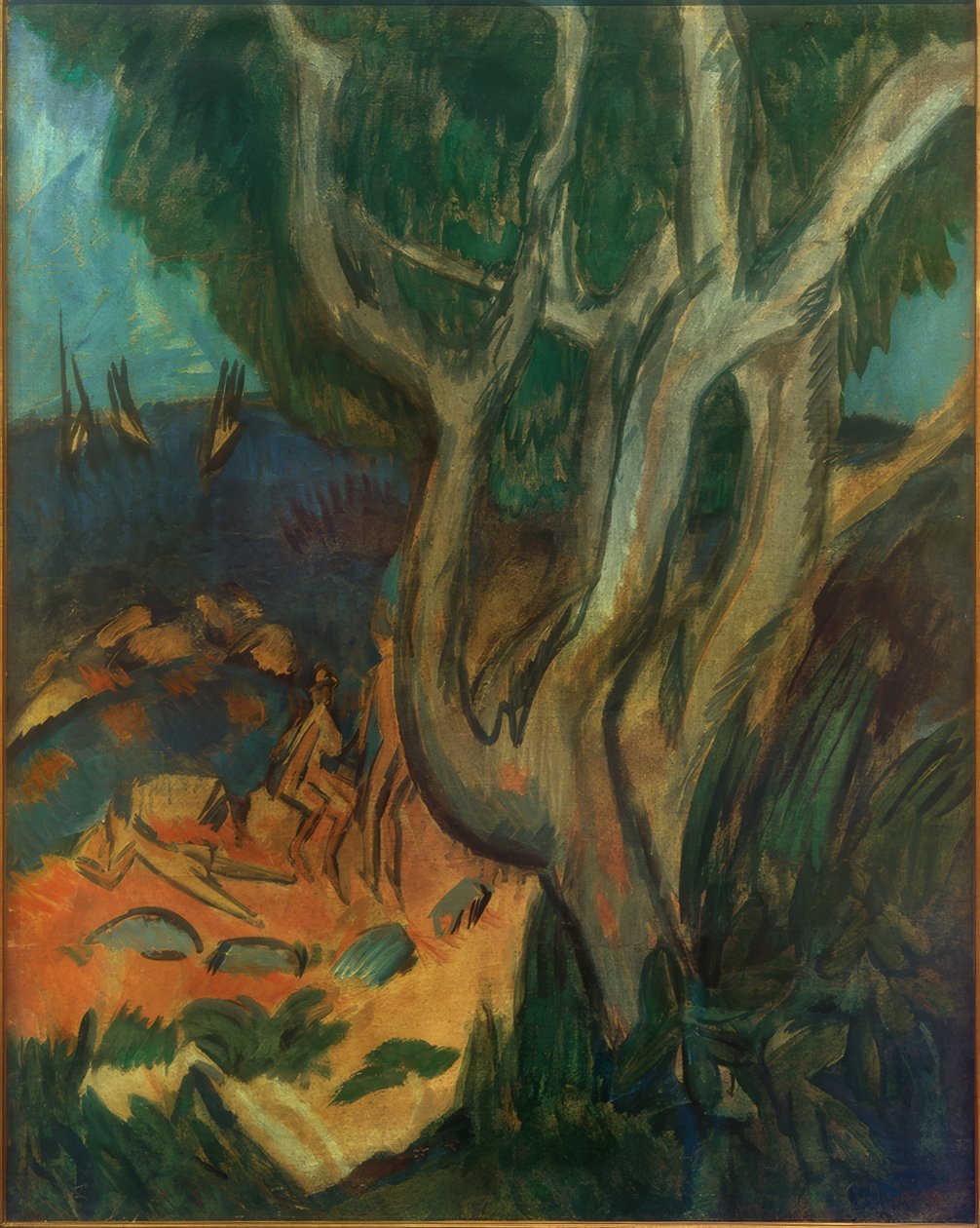 Fürdőzők a tengerparton Fehmarnban alkotó: Ernst Ludwig Kirchner