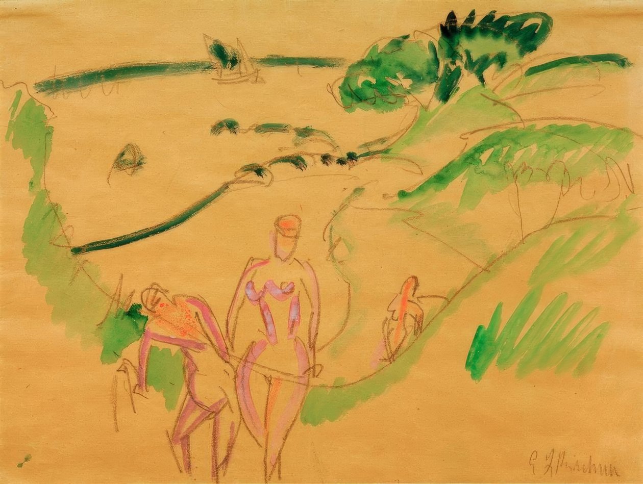Fürdőzők a Fehmarn-tenger partján alkotó: Ernst Ludwig Kirchner