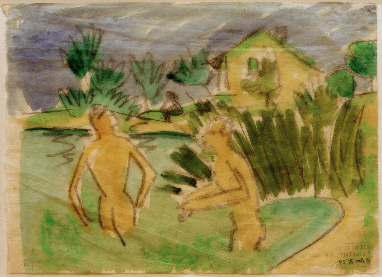 Fürdőzők Moritzburgban alkotó: Ernst Ludwig Kirchner