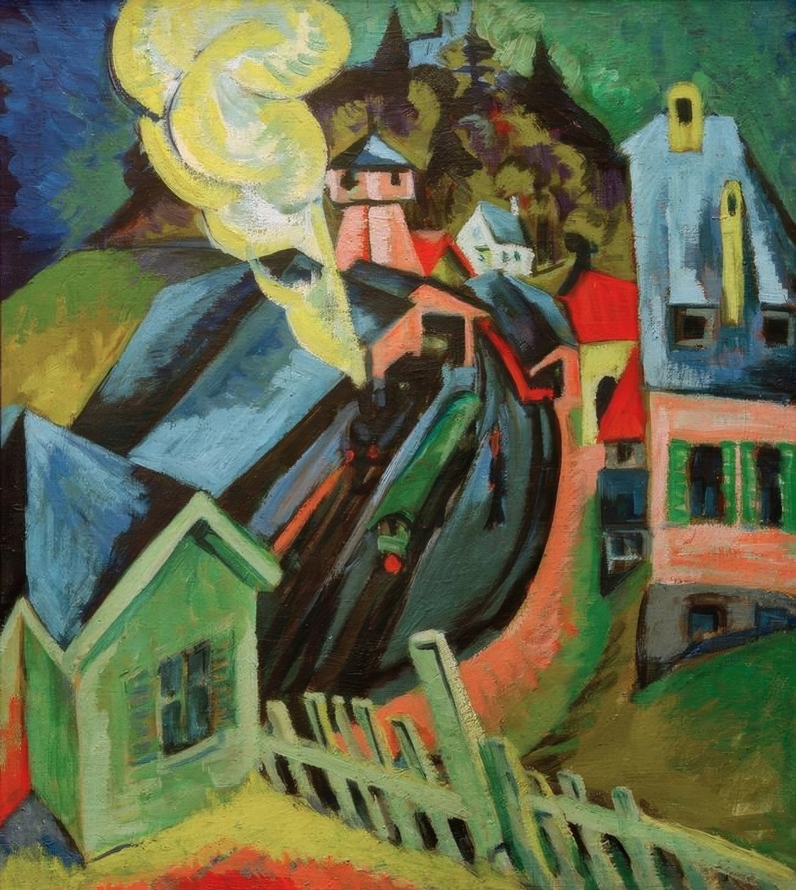 Koenigstein vasútállomás alkotó: Ernst Ludwig Kirchner
