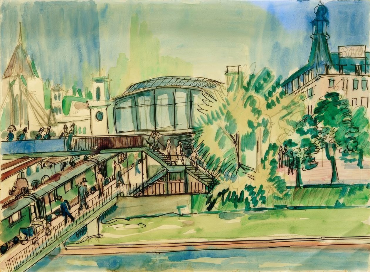 Állomás a csatornán alkotó: Ernst Ludwig Kirchner