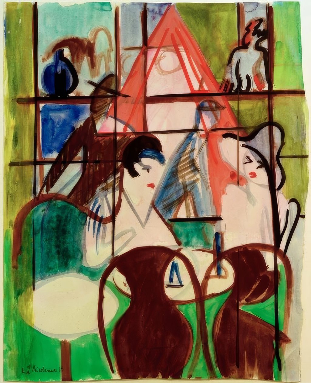 Állomás kávézó alkotó: Ernst Ludwig Kirchner